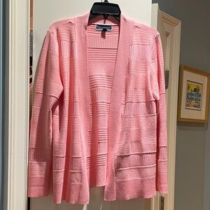 Karen Scott Peachy-Pink Women's Cardigan